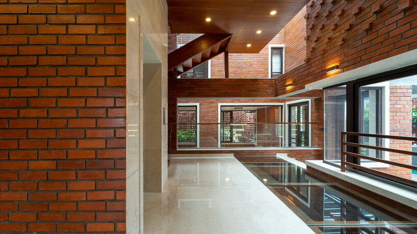 murali architects clads family residence in dynamic brick façade in india