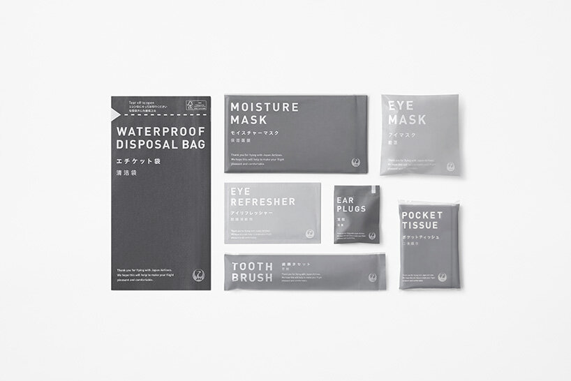 nendo unveils new inflight amenity kit for japan airlines