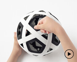 nendo unveils non-inflatable soccer ball for impoverished communities of the world