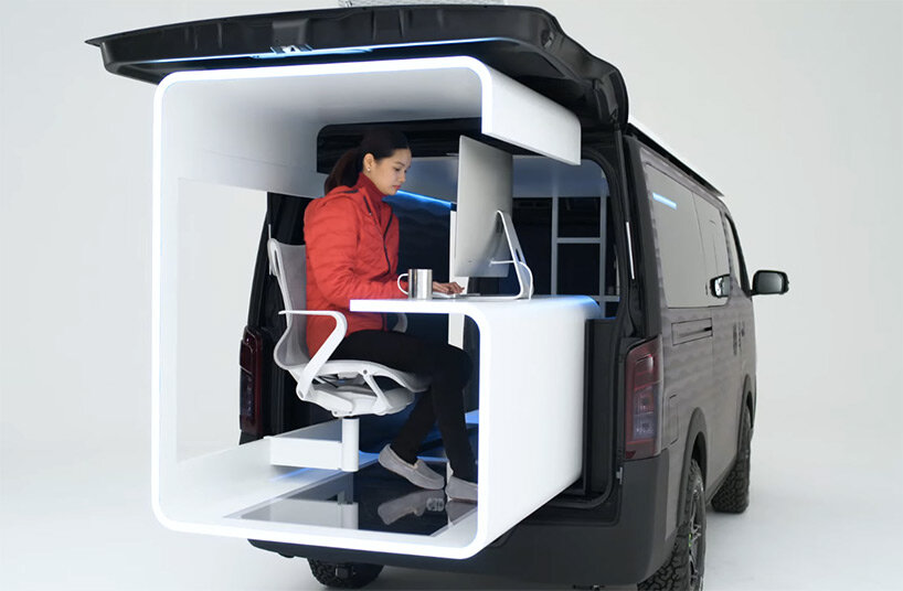 Nissan Caravan Office Pod Features A Retractable Workspace