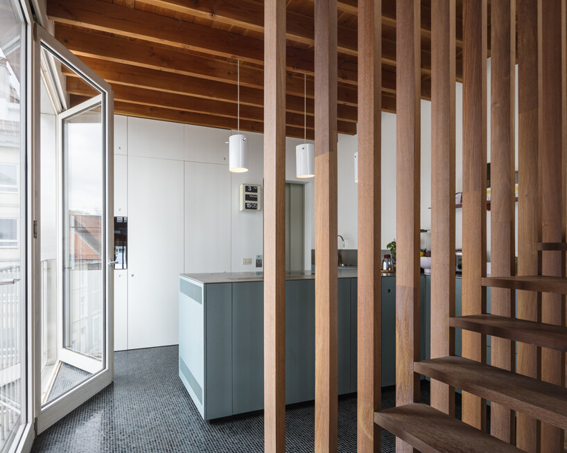 NU architectuuratelier completes a narrow split-level house in ghent designboom