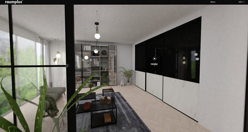 raumplus open immersive, virtual, 360-degree fair-stand and digital house