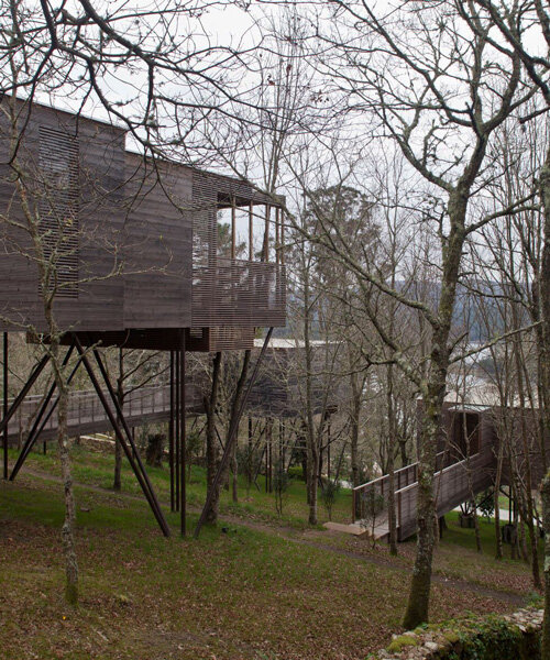 salgado e liñares builds nine elevated wooden cabins for albeida touristic complex in spain