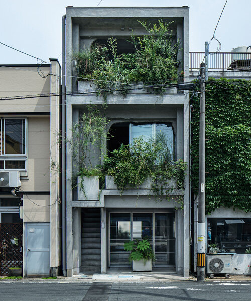 suppose design office transforms old concrete building into 'hotel sou' in japan