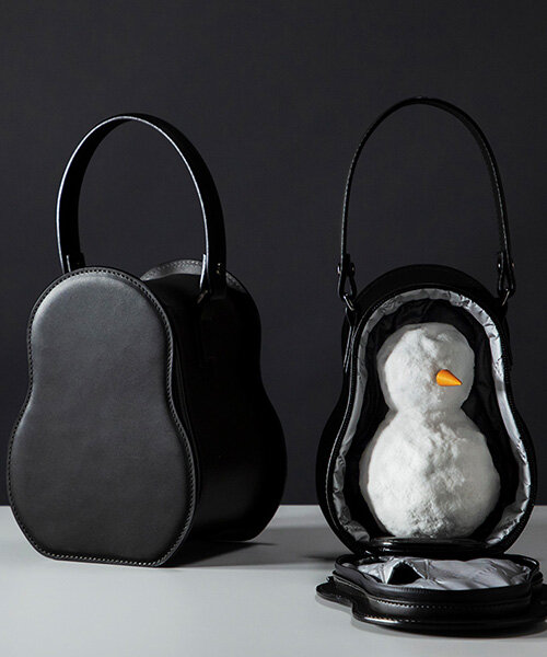 tsuchiya kaban crafts a waterproof leather bag to carry a snowman around