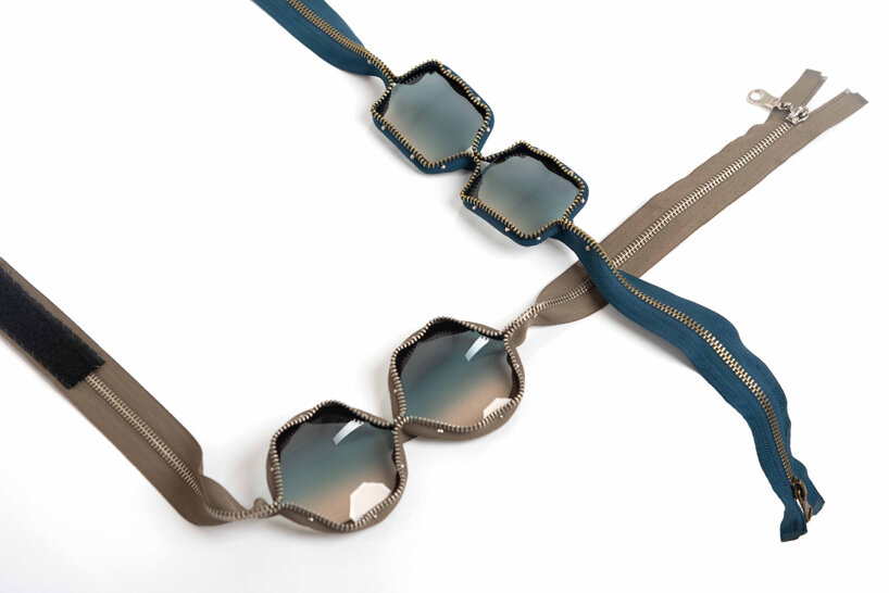 XYZ integrated architecture designs flexible zip glasses designboom