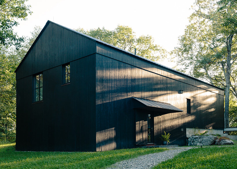 cedar tower with a sauna connects to 'fox hall' house by BarlisWedlick