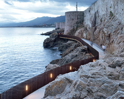dietmar feichtinger architectes wraps corsican coastline with its promenade aldilonda