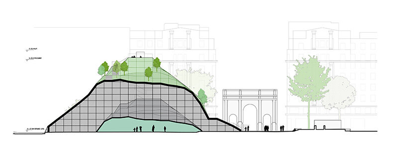 MVRDV plans 'marble arch hill' for the corner of london's