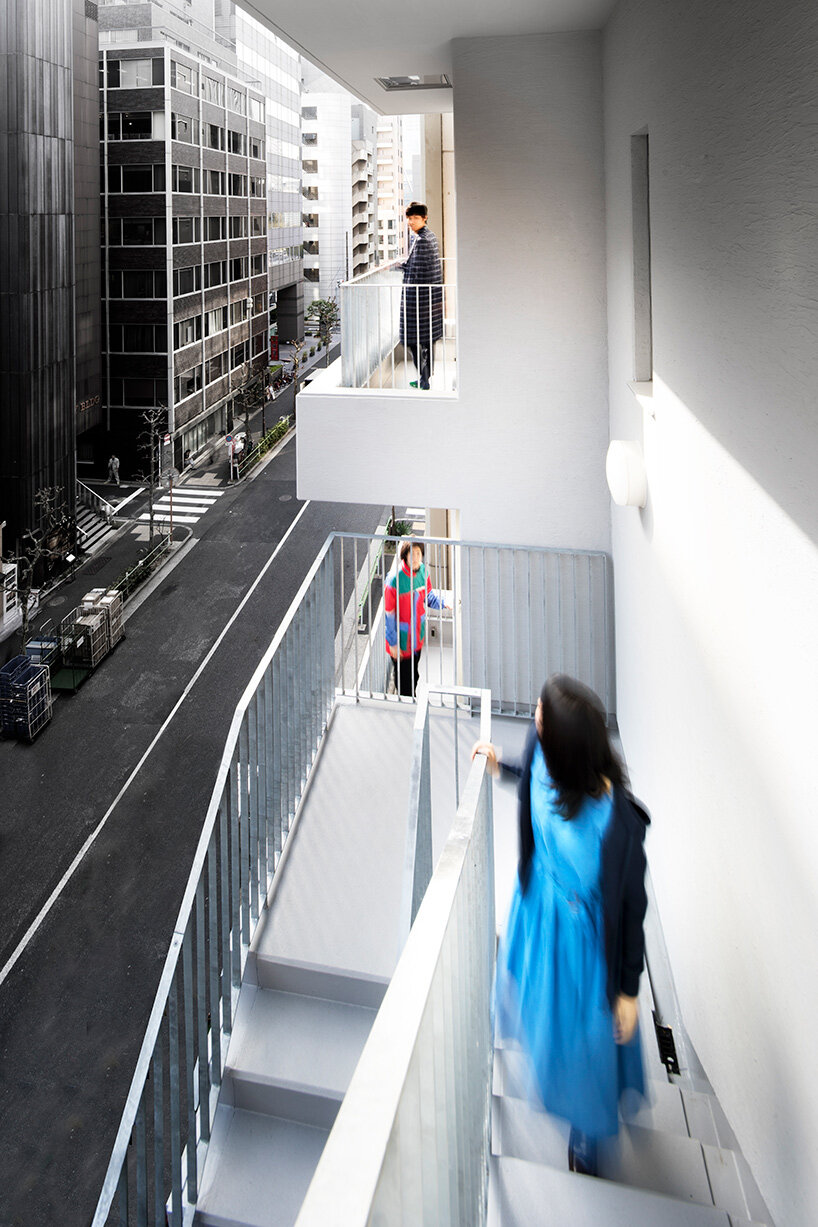 NIKKEN SEKKEI wraps façade of ARAKAWA office building in emergency staircases