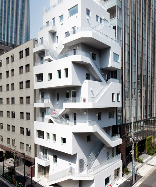 NIKKEN SEKKEI wraps façade of ARAKAWA office building in emergency staircases