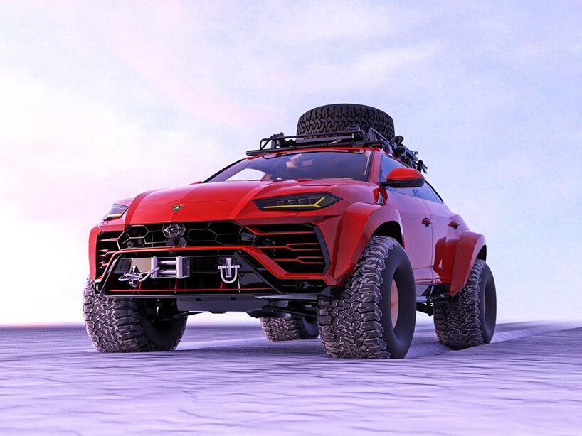 abimelec arellano reimagines the lamborghini urus as an arctic truck