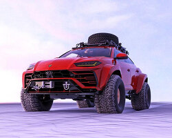 abimelec arellano reimagines the lamborghini urus as an arctic truck
