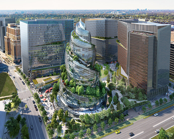 amazon unveils NBBJ-designed 'helix' as part of its arlington, virginia headquarters