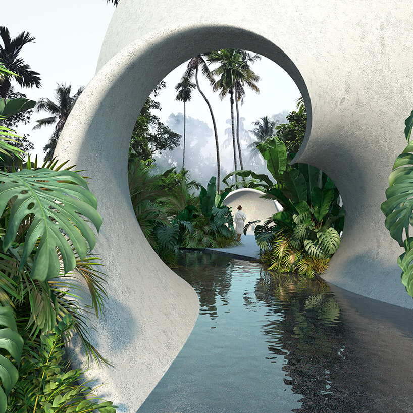 antony gibbon's mineral spa imagines soft forms within jungle context