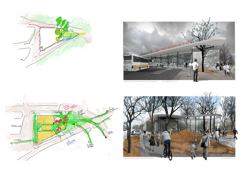 balčytis studija tops vilkaviškis bus station in lithuania with undulating concrete roof