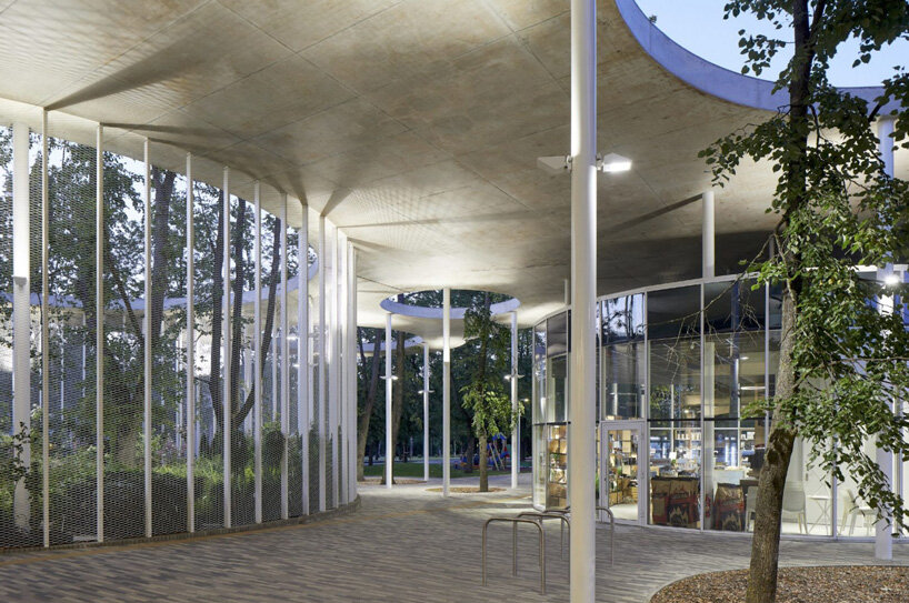 balčytis studija tops vilkaviškis bus station in lithuania with undulating concrete roof