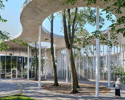 balčytis studija tops vilkaviškis bus station in lithuania with undulating concrete roof