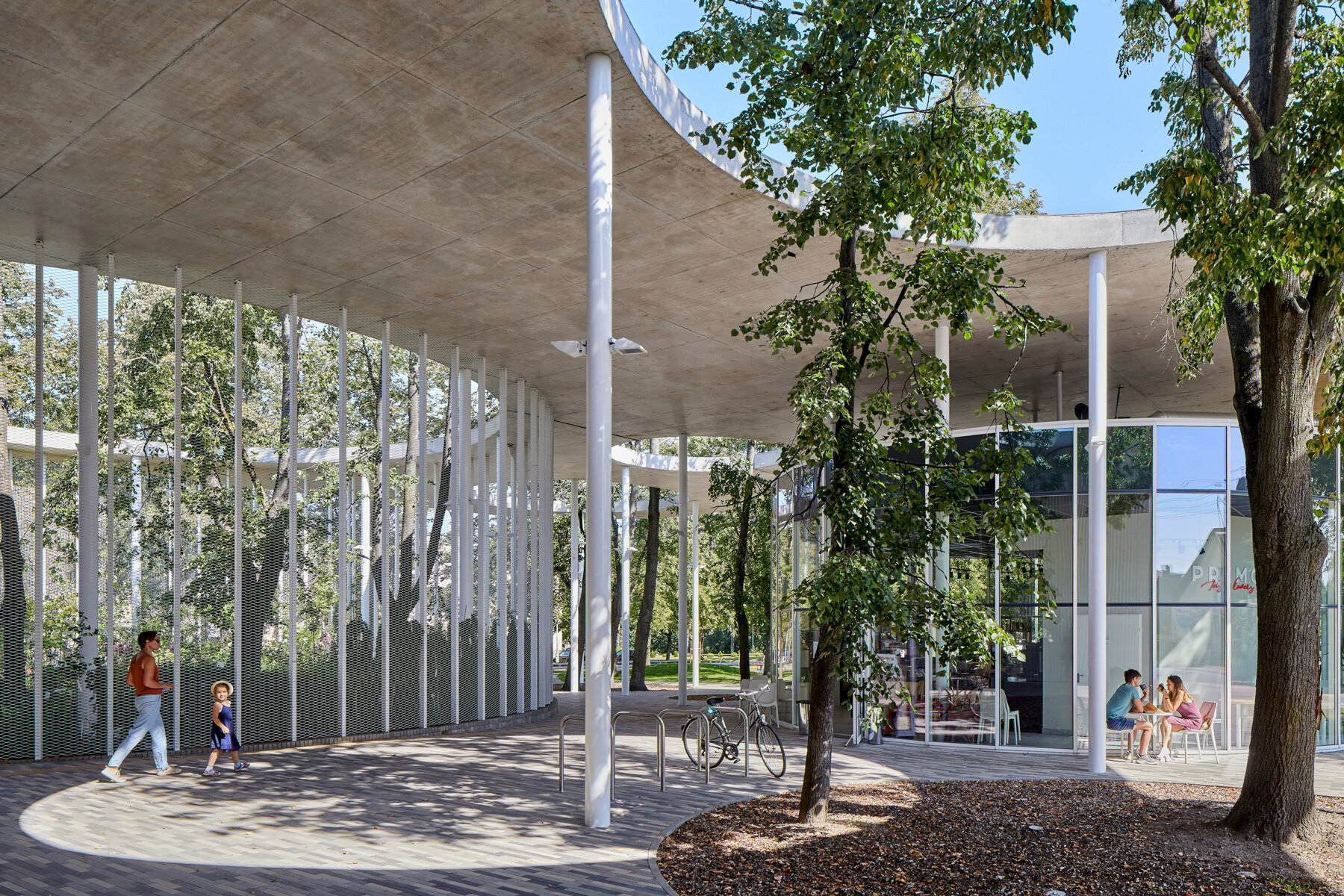 balčytis studija tops vilkaviškis bus station in lithuania with undulating concrete roof
