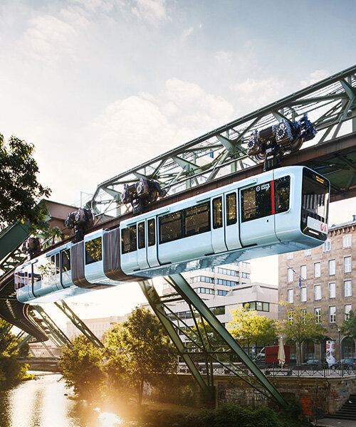 büro+staubach's new cars for the world's oldest suspension railway in wuppertal, germany