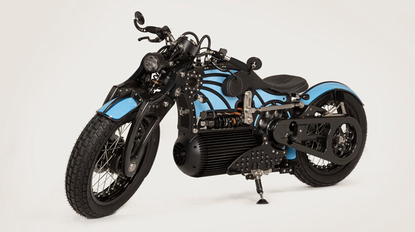 curtiss motorcycle's electric 'one' celebrates a new golden age of invention