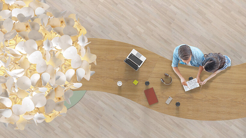 green furniture concept's modular seating shapes harmonious public spaces