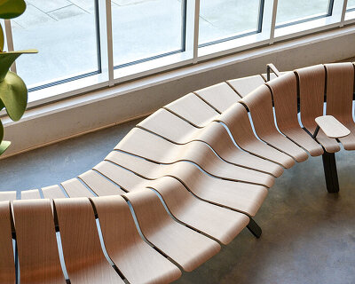 green furniture concept's modular seating shapes harmonious public spaces