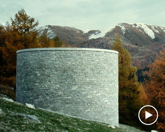 inside the james turrell skyspace 'piz uter': fritz hauser drum piece
