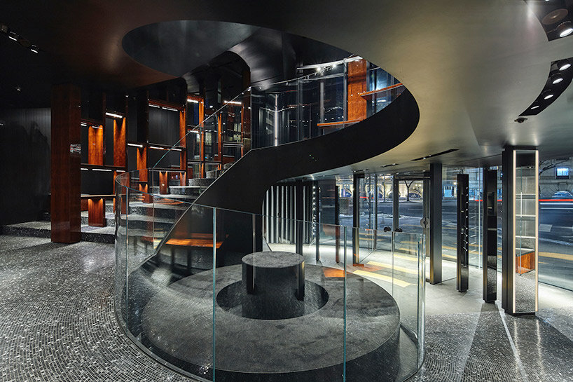 jean nouvel designs dolce & gabbana's seoul flagship around spiraling cylinder of glass