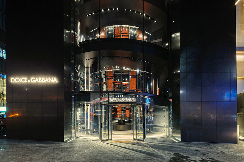 jean nouvel designs dolce & gabbana's seoul flagship around spiraling cylinder of glass