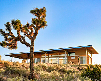 jeremy levine sets 'cowboy modern desert retreat' amid remote southern california landscape