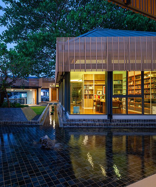junsekino connects volumes around a lush courtyard for 'o-tree house' in thailand