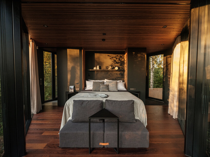 'maidla nature villa' introduces a single micro-hotel room to forested estonia