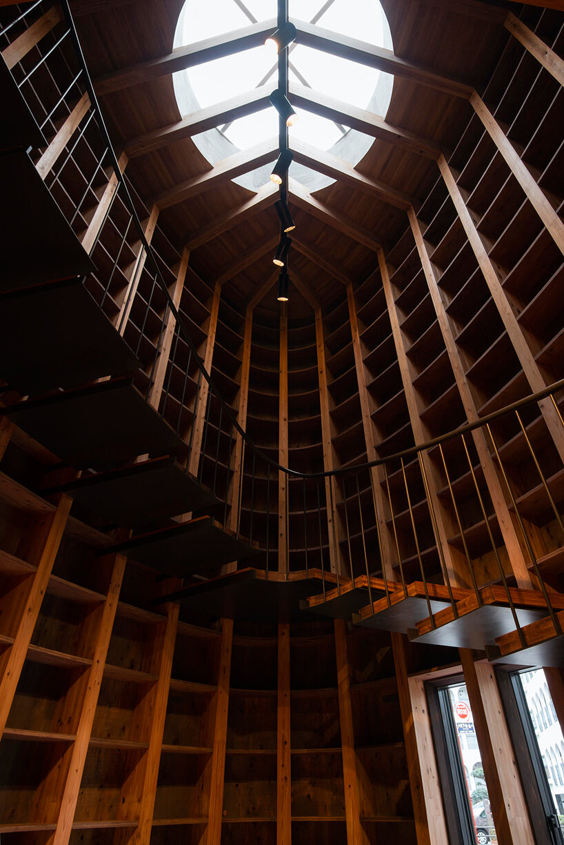 KATORI exhibits timber material samples with is maruhon office & showroom in fukuoka