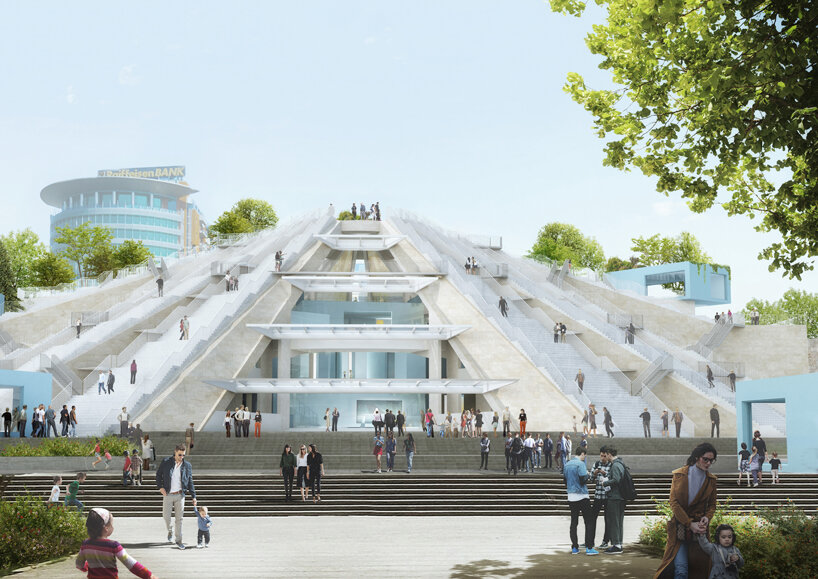 MVRDV breaks ground on pyramid of tirana adaptive reuse project designboom