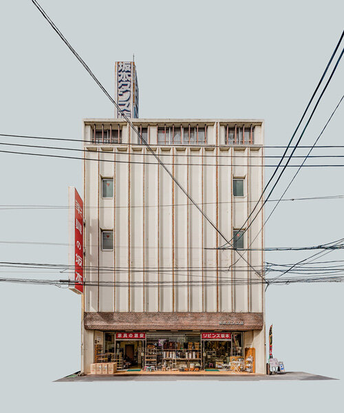 ken ohyama's cutouts of japanese urban buildings resemble architectural dollhouses