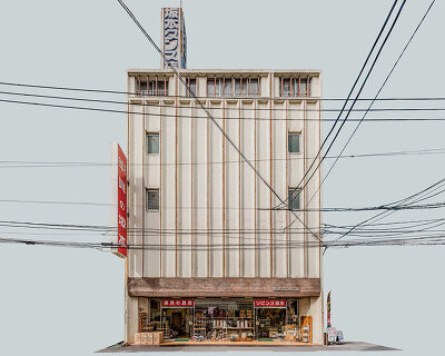 ken ohyama's cutouts of japanese urban buildings resemble architectural dollhouses