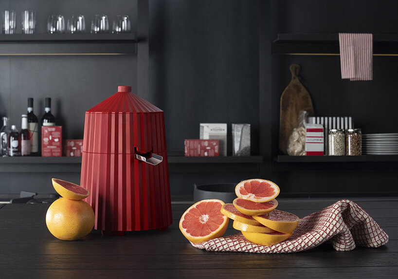 michele de lucchi extends 'plissé' collection for alessi with objects  informed by 50s fashion