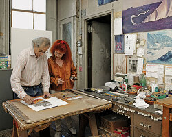 sotheby's unwraps rare look inside christo and jeanne-claude's NY studio ahead of auction from their personal collections