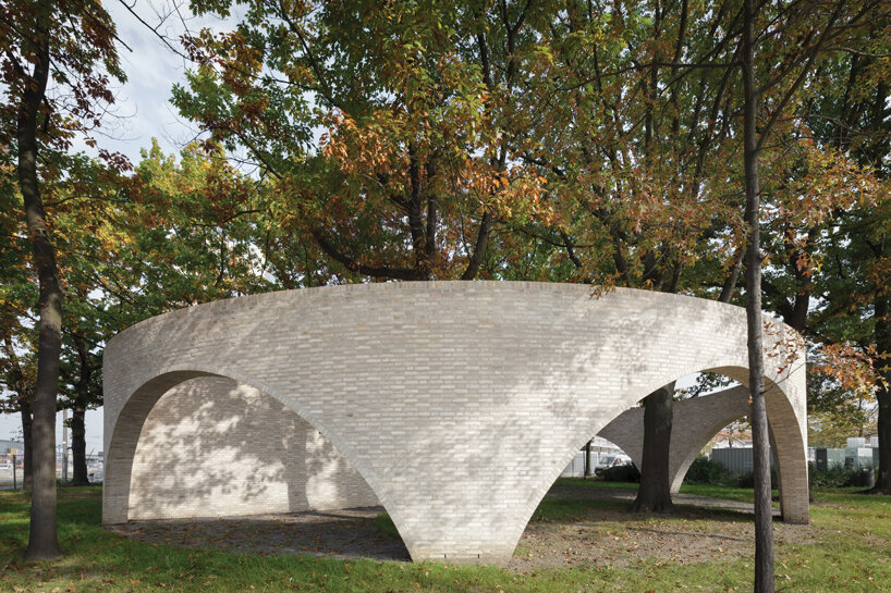 van belle & medina sculpt pavilion-like tram stations throughout antwerp