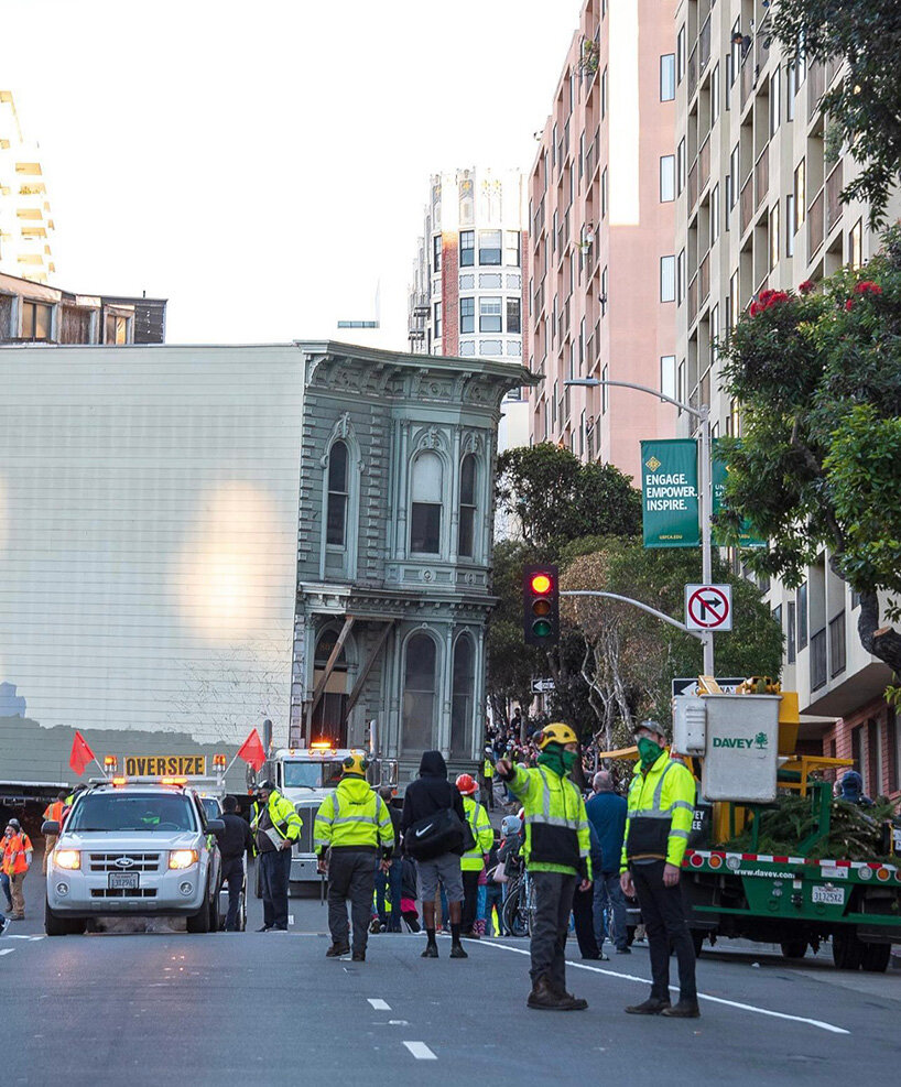 this timelapse shows the 139-year-old victorian home moving through san francisco
