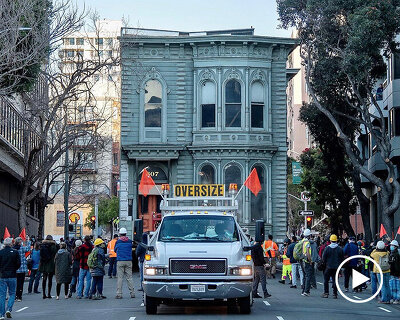 this timelapse shows a 139-year-old victorian home moving through san francisco