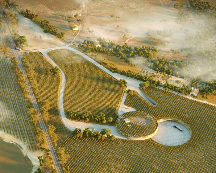 a misty winery in alentejo takes home arch out loud's RENDER OF THE YEAR award
