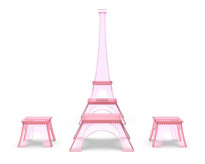 yongwook seong reimagines the eiffel tower as a stackable furniture collection