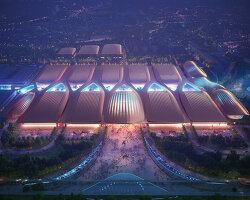 zaha hadid architects to build second phase of beijing's international exhibition centre