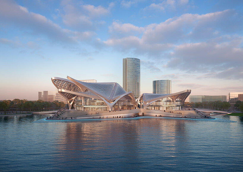 zhuhai jinwan civic art centre by zaha hadid architects