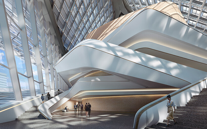 zhuhai jinwan civic art centre by zaha hadid architects takes shape in china