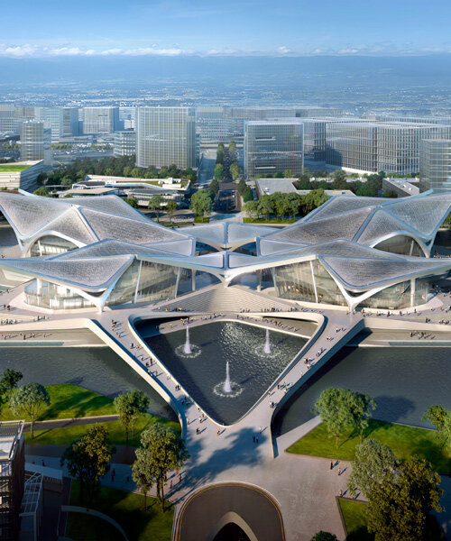 zhuhai jinwan civic art centre by zaha hadid architects takes shape in china