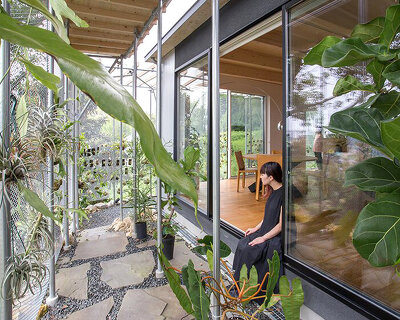 1-1 architects designs a family home for a tropical plant farmer in aichi, japan