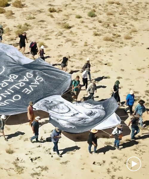 JR concludes 'homily to country' with mural procession through dried landscape